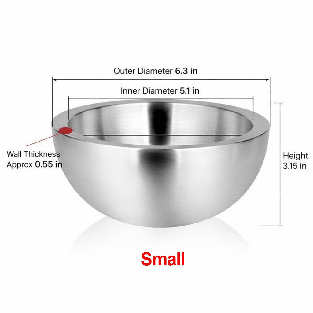 🥗 304 Stainless Steel Insulated Salad & Dipping Bowl