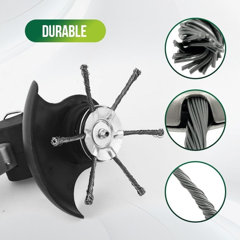 🔥👨‍🌾6 inch Steel Wire Brush Cutter Trimmer Head